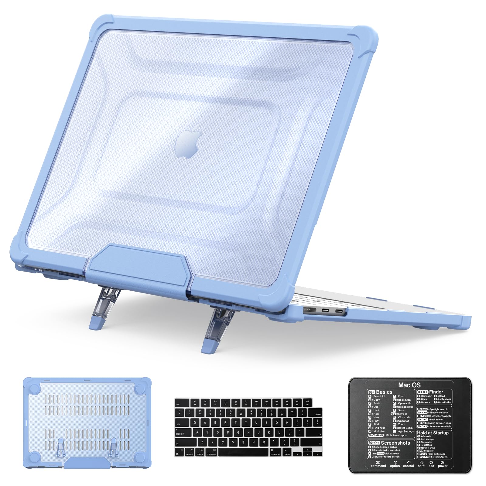 Kit MacBook Air 13 pulgadas carcasa antiarañazos A3113 A2681 con protector teclado 8