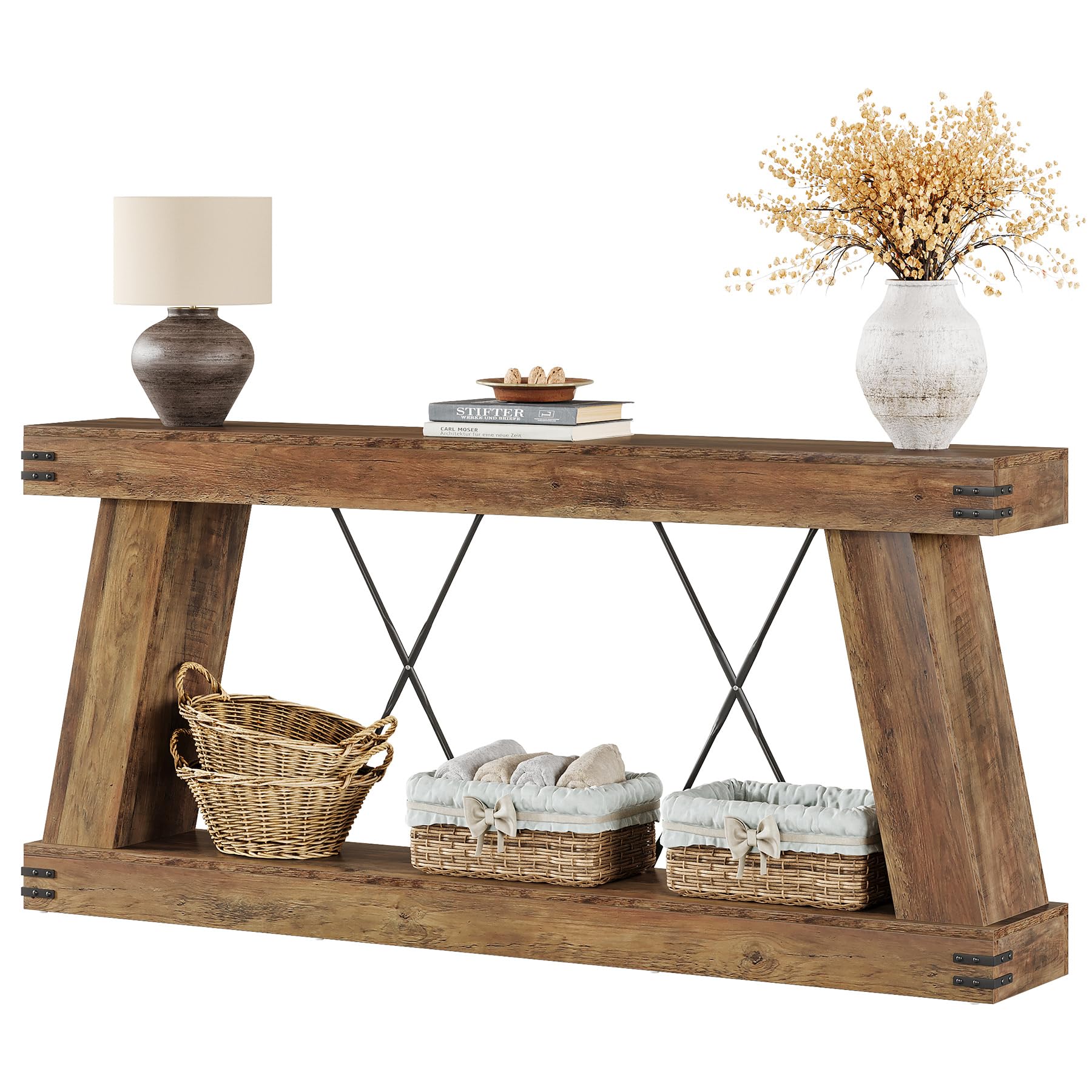 Photo 1 of ***MISSING PARTS***
Tribesigns 70.9" Farmhouse Console Table, Long Sofa Table Behind Couch with Storage, Narrow Wooden Console Station, Industrial Rustic Entryway Furniture for Hallway, Entry, Living Room, Brown