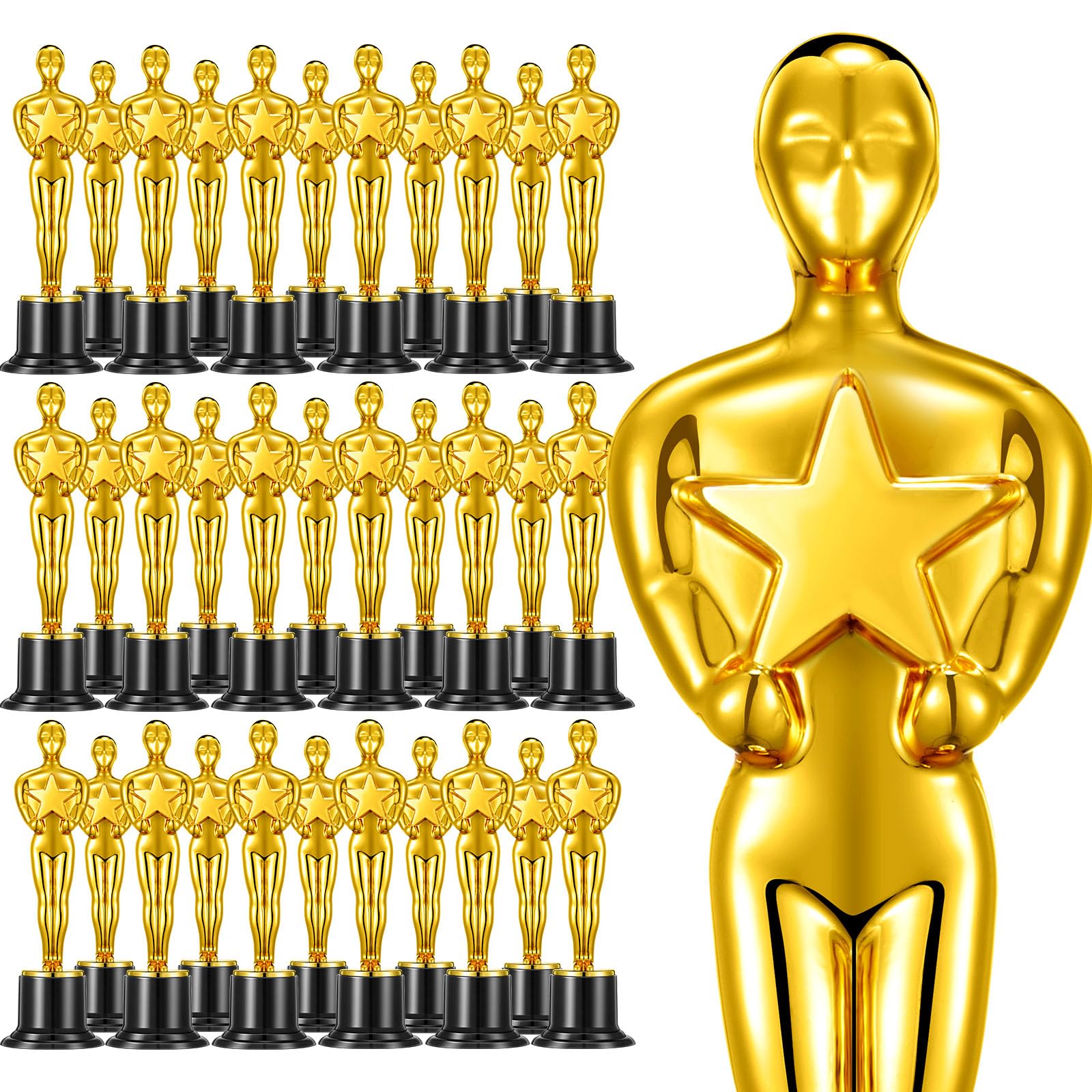 Jorpneost 24 Pcs Gold Award Trophies,Mini Trophy Party Favors for Celebrations,Classroom prizes,Competitions and Party Decorations,Awards Trophy for