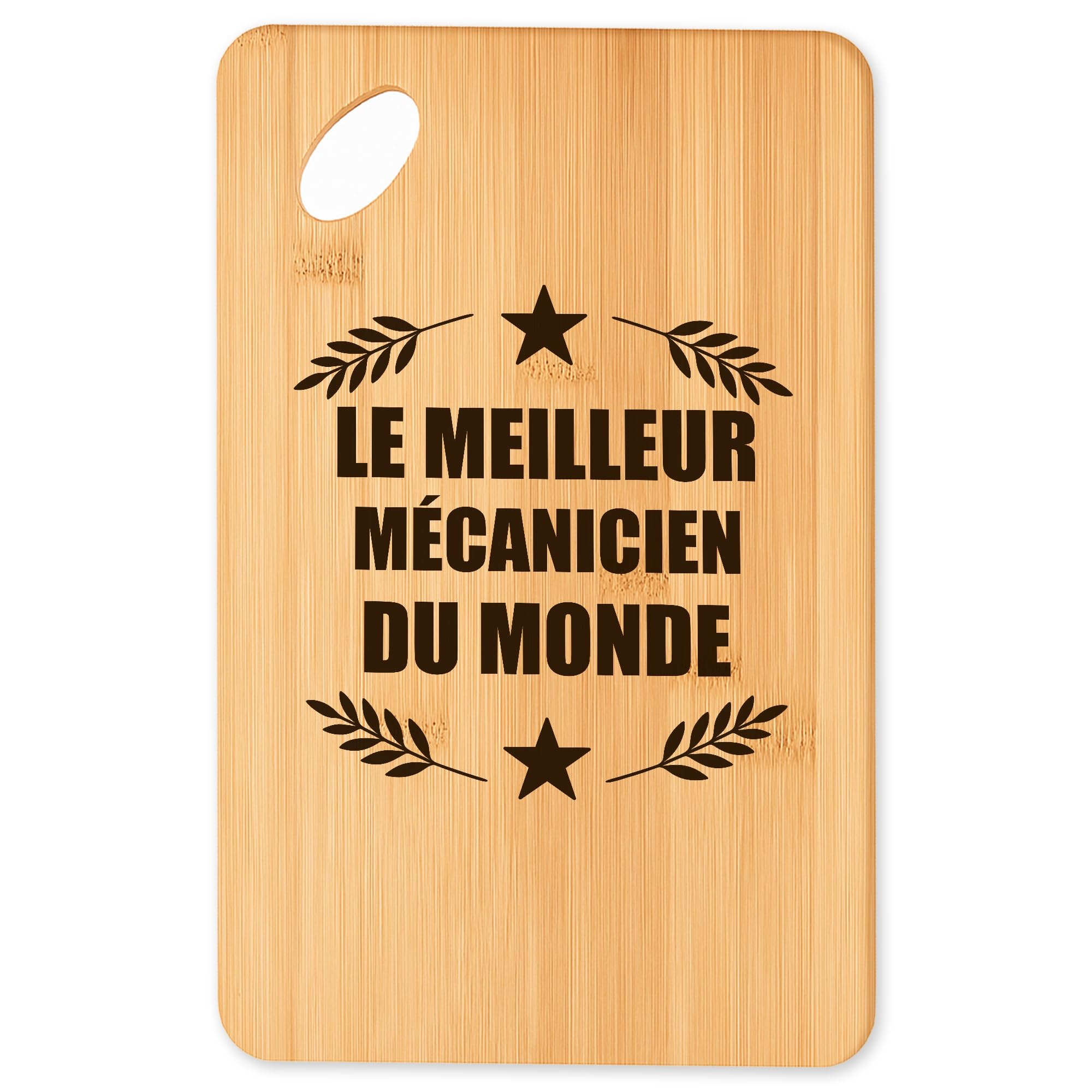 Planche à découper en bambou durable et gravée pour la cuisine et les apéritifs