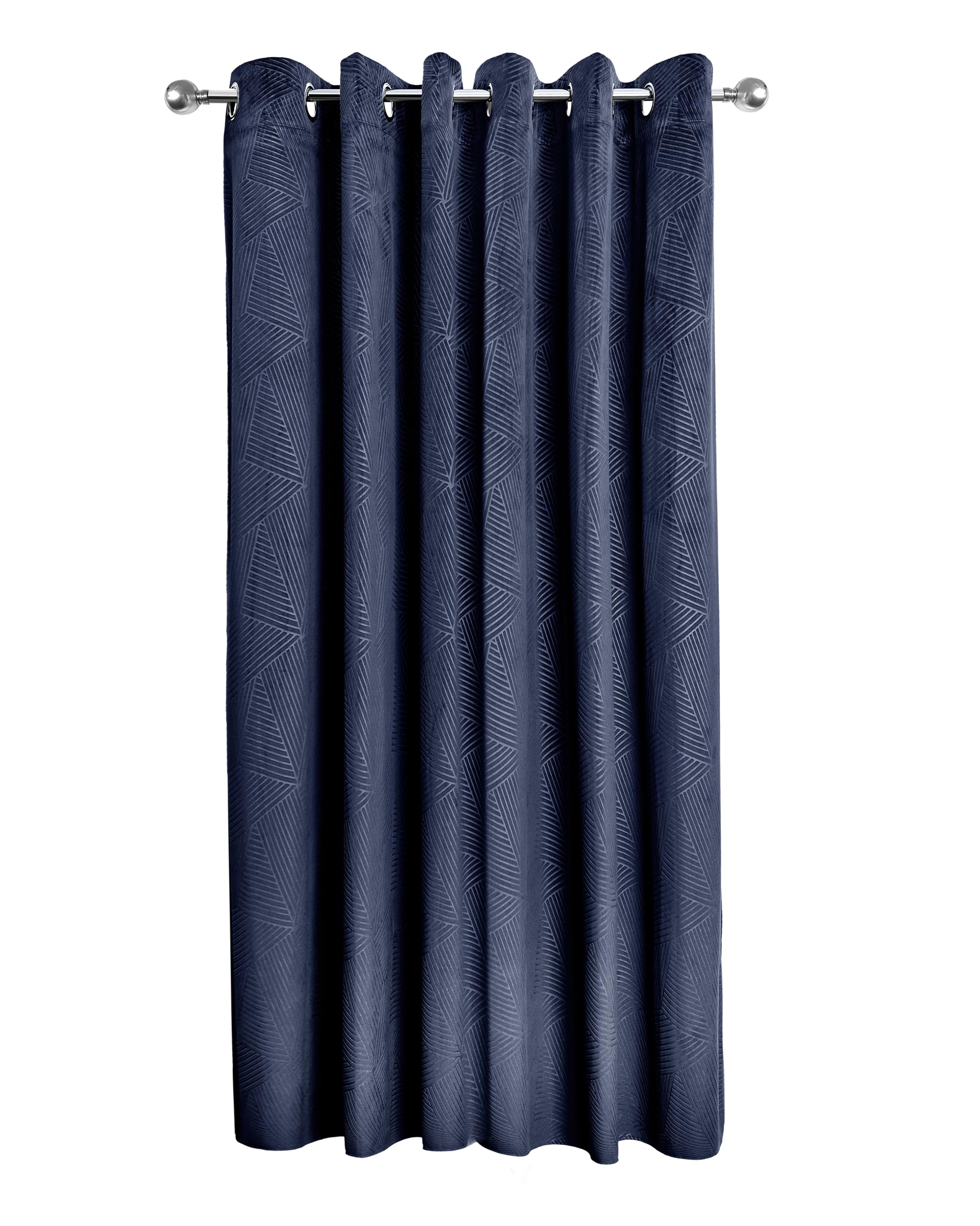 The Very Collection Geo Velvet Thermal Eyelet Door Curtain