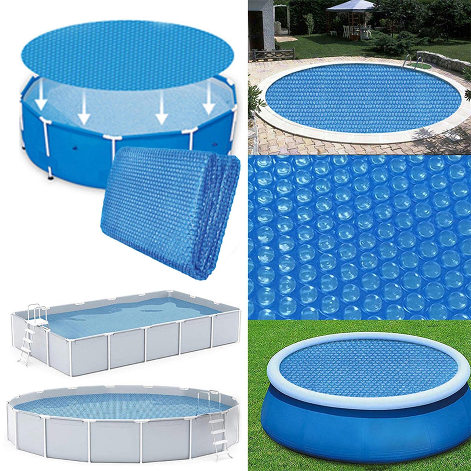 Kesser® Pool Zonnezeil, rechthoekig, 300 x 200 cm, dikte 120 µm, op maat te snijden, zwembadzonnezeil, zonneverwarming, zwembadverwarming voor waterverwarming, warmtezeil