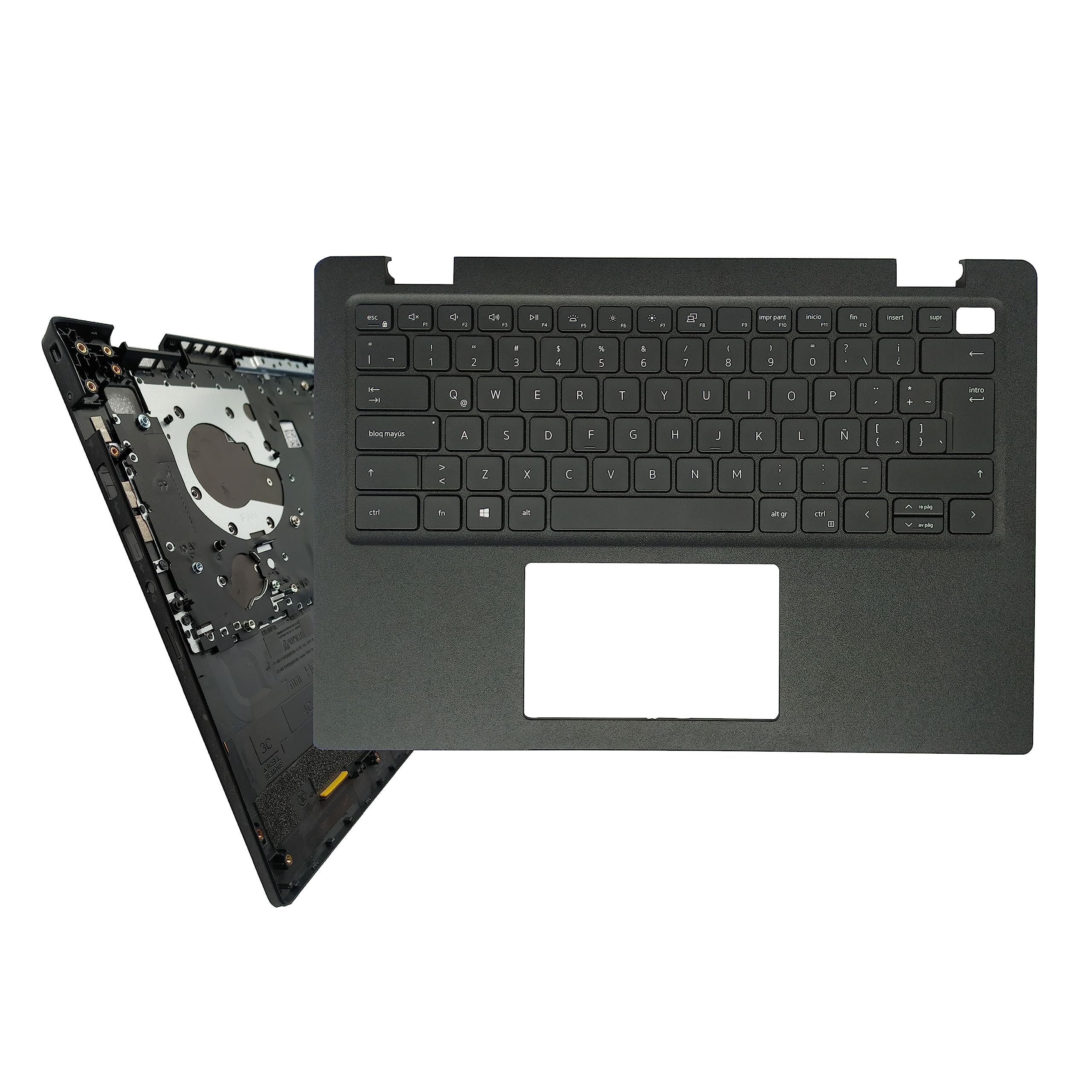 Laptop Replacement Keyboard Compatible for Dell Latitude E3420 3420 Latin Layout with Palmrest Upper Cover Case Shell 04PX9K 460.0NF07.0031 Black No