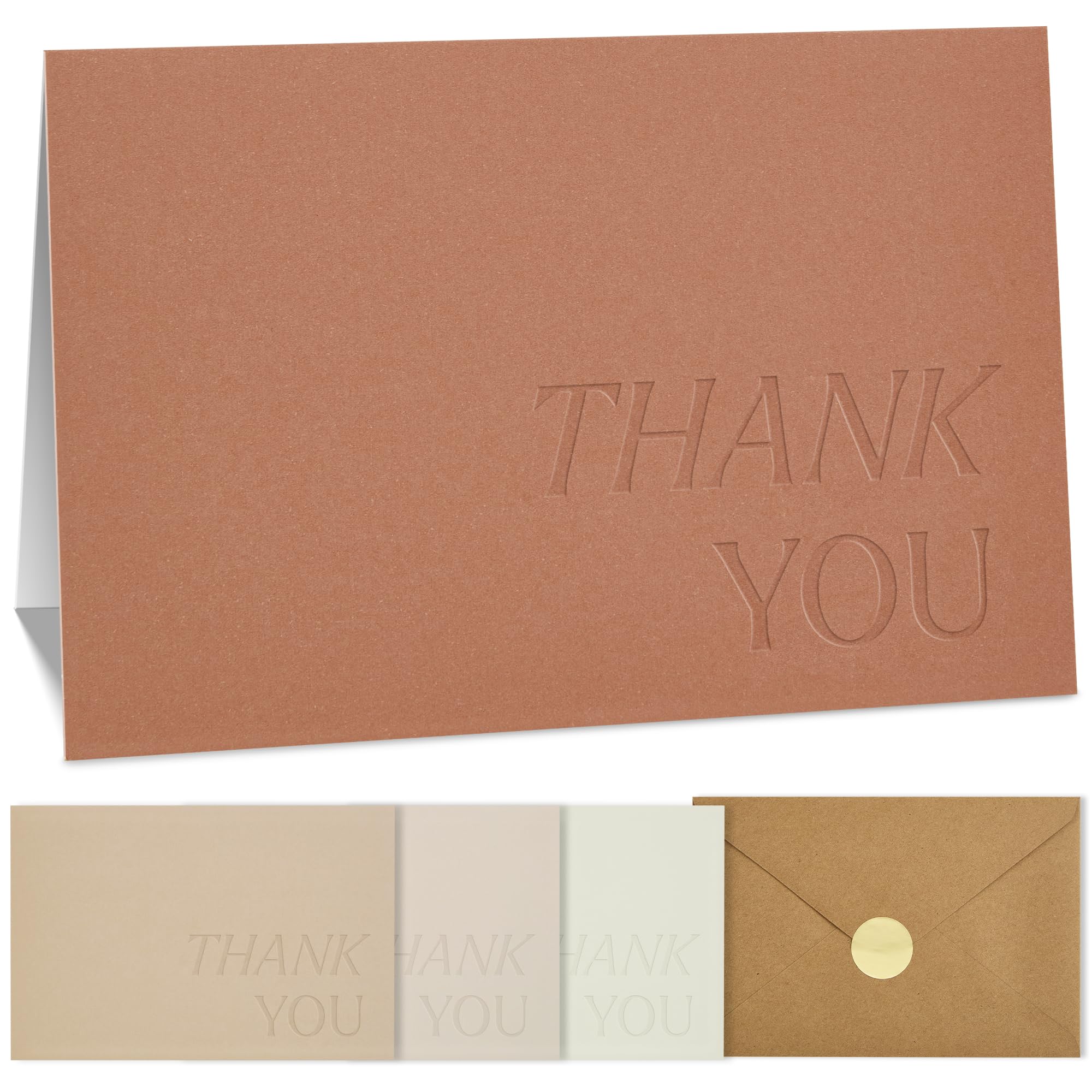 Beautiful Thank You Cards Set of 30 With Envelopes and Stickers - Elegant Blank Cards For Personalized Notes - Perfect Bulk Stationary Set For All