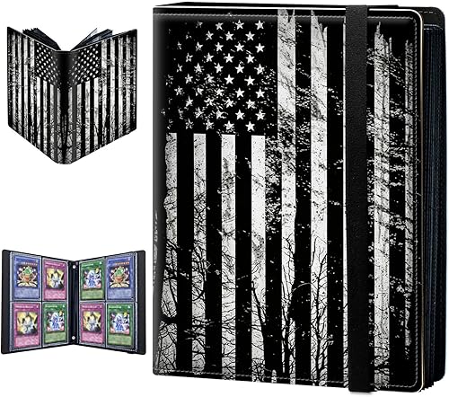Miniatura 7 de Carpeta para tarjetas coleccionables, soporte para 4 bolsillos, 400 tarjetas, bolsillos de doble cara, funda para tarjetas deportivas de tamaño