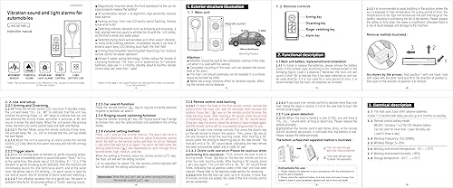 Miniatura 9 de Sistema de alarma de coche de 108 dB, alarma con sensor de vibración antirrobo y luz roja, dispositivo remoto inalámbrico antirrobo para vehículo