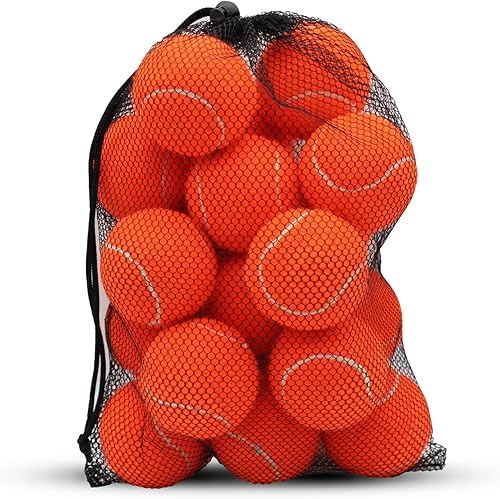 SHYUJAJIE Pelotas de tenis, paquete de 20 pelotas de tenis de entrenamiento, pelotas de tenis de práctica de alta elasticidad para principiantes,