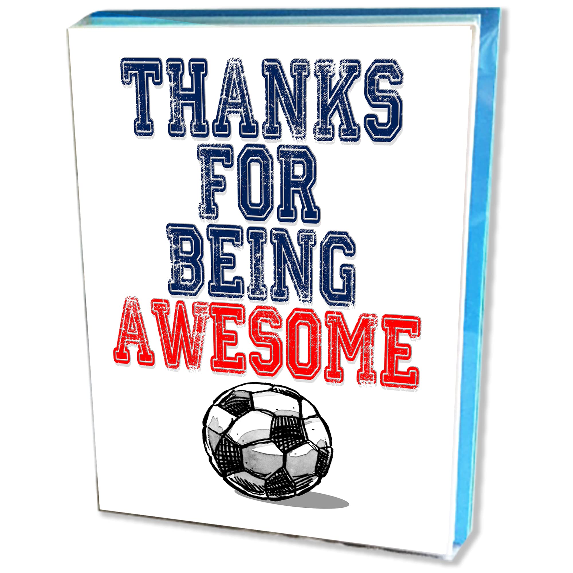 Play Strong Soccer Thanks for Being Awesome Note Cards 12-Pack (4.25