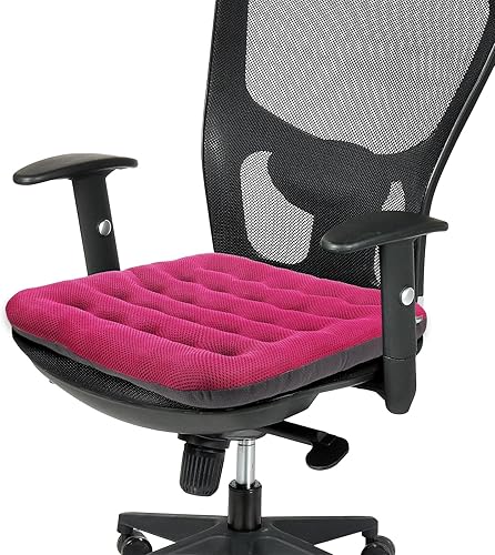 SINOSSO Excelente efecto de soporte, cojín cuadrado para silla de oficina, paquete de 1 unidad, de malla de aire de lujo, transpirable,
