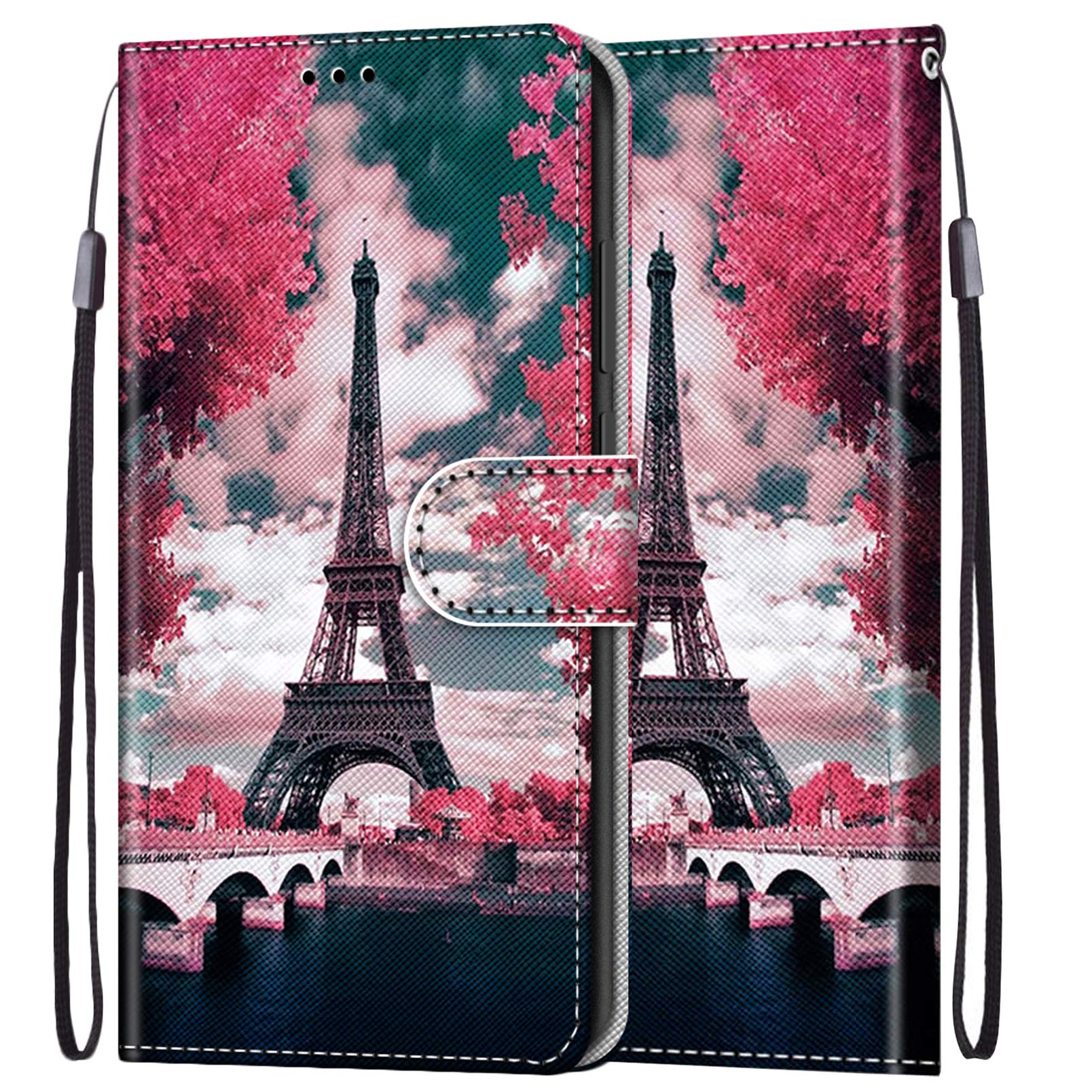 LEMORRY Case for Oppo A11 / Oppo A11X Flip Leather Case, Premium Wallet Cover Shockproof Slim Soft Silicone TPU Protective Bumper Magnetic Phone Case for Oppo A11 / Oppo A11X, Design 1