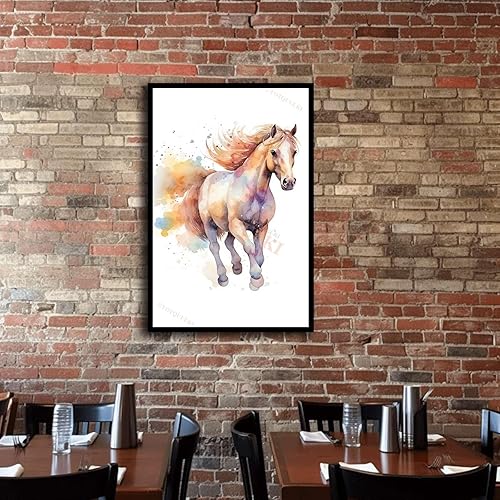 Miniatura 4 de YOTQUULKI Póster impreso en lienzo con impresión de acuarela de caballo, póster de acuarela de caballo, lienzo impreso, póster, decoración de pared,
