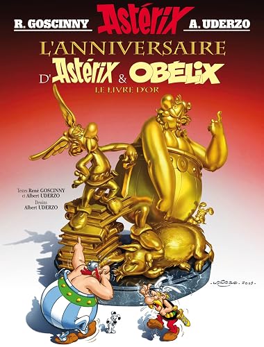Couverture de Astérix, tome 34 : L’anniversaire d’Astérix et Obélix