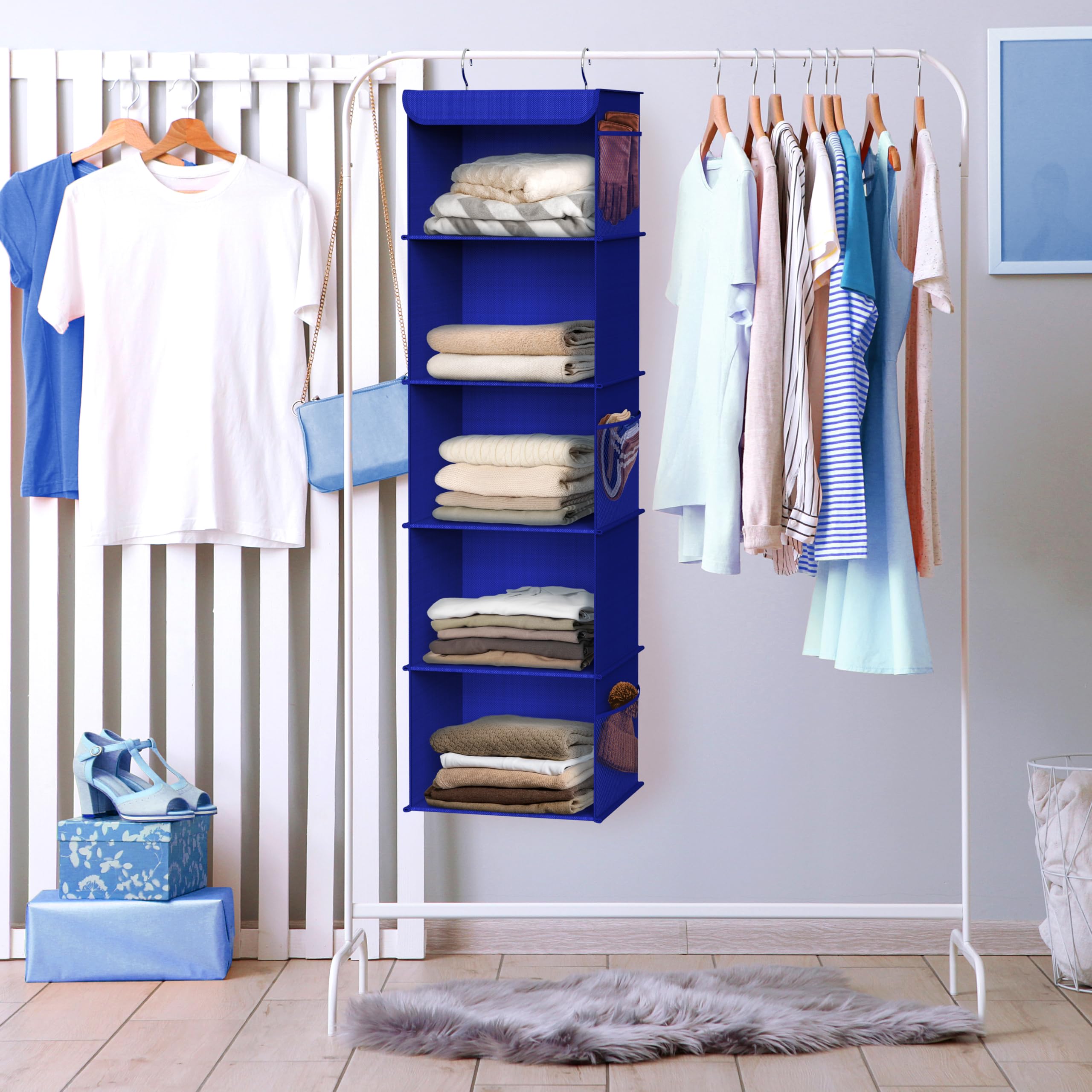 Amazon.com: Simple Houseware 5 Shelf Hanging Closet Organizer