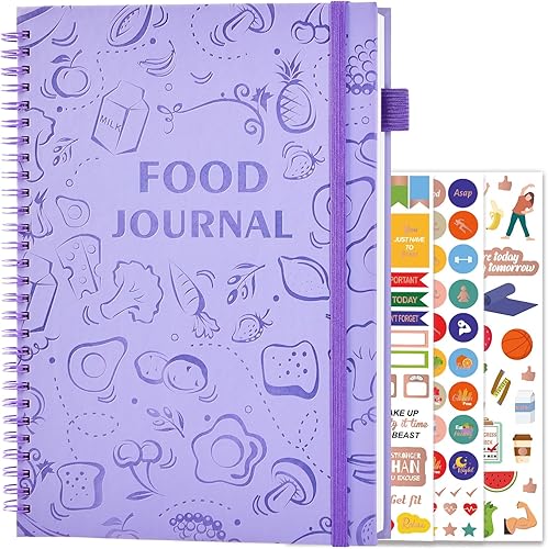 EPEWIZD Diario de alimentos, diario de pérdida de peso para mujeres, diario grande de lácteos de alimentos para seguimiento de comidas, libro de