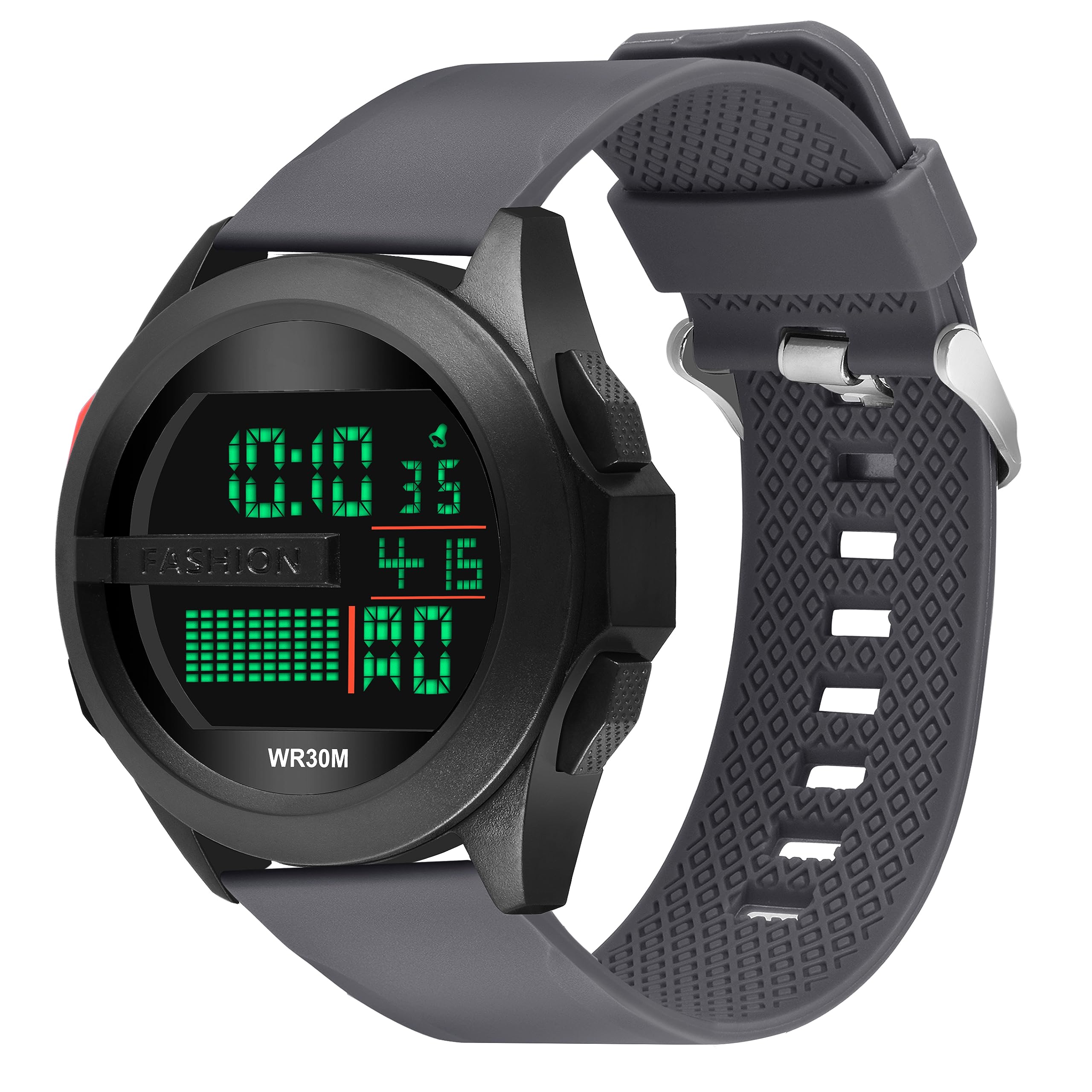 Shocknshop Latest Digital Sport Multifunctional LED Black Dial Wrist Watches for Men -WCH30 (Grey) (B0CGLZP464) Amazon Price History, Amazon Price Tracker