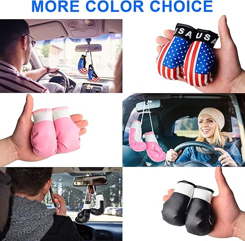 Miniatura 6 de OFFWEGO - Espejo de automóvil para colgar accesorios de decoración interior, mini adorno azul para espejo retrovisor de automóvil, colgante de la