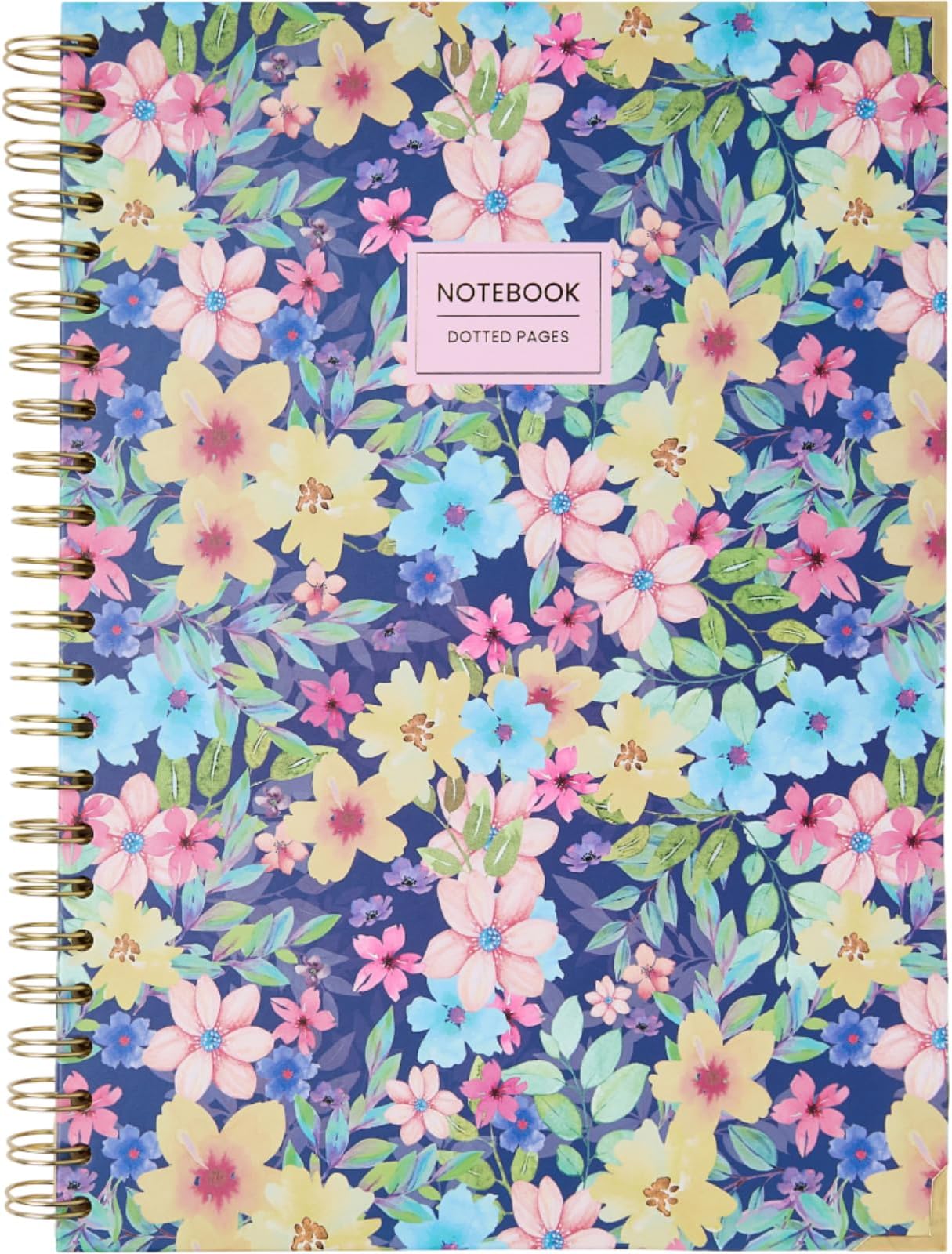 Takenote A4 Notebook - Blank Inside Pages, 96 White Pages, Size 30 x 21.5 cm, Hard Cover, Double Metal Spiral (Wire'o) - Olivia