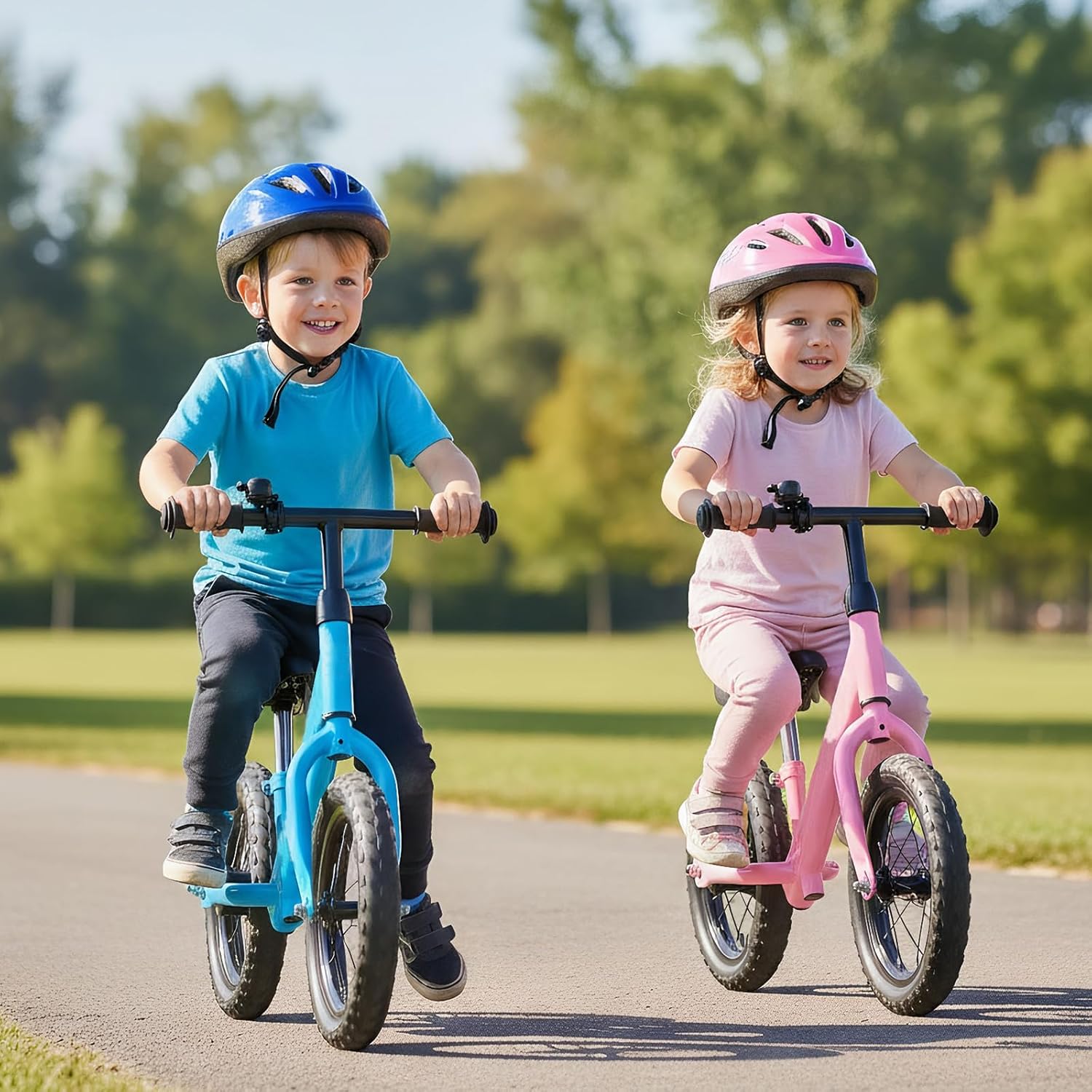 HONEY JOY Toddler Balance Bike, 11 Inch Baby Push Bicycle w/Adjustable Padded Seat & Handlebar, Ultra Light Steel Frame, No Pedal Walker Bike Riding Toy, Birthday Gift for Boys Girls Aged 2-5