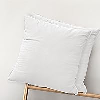 Vista 85 de MooMee Juego de 2 fundas de almohada 100% algodón lavado con textura parecida al lino, transpirable, duradera, suave y cómoda