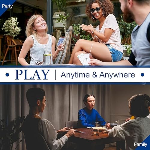 Miniatura 5 de LMCIEZR Mahjong Cards Juego de cartas chinas Mah Jongg de impresión grande de mano Poker Mahjong Cartas de juego Enviar 2 dados HomeTable Game Paper