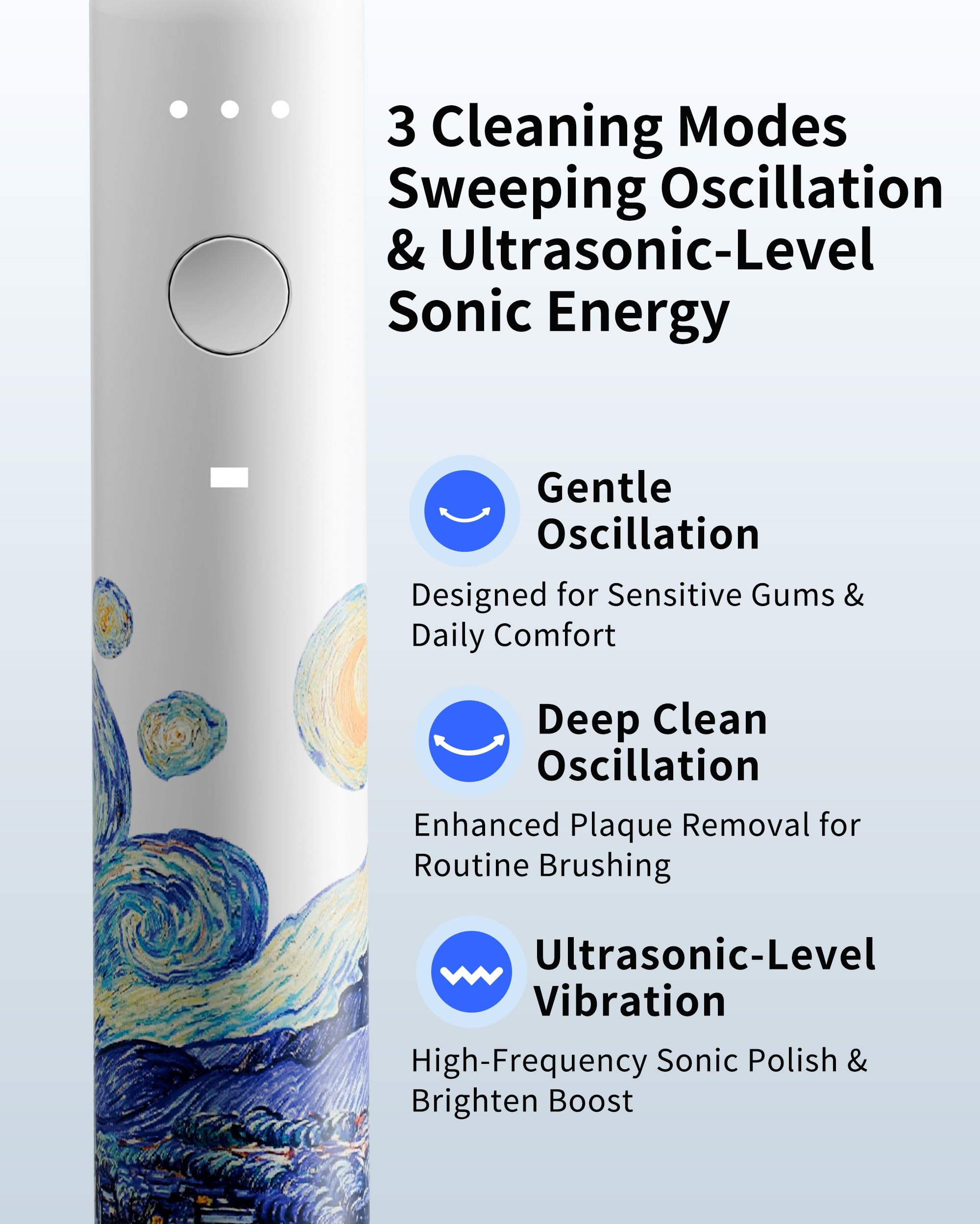 Elektrische Zahnbürste, Hochfrequenz Sonic & Sweeping Oszillation Reinigung für Erwachsene, Dual-Mode Reinigung, 4 Bürstenköpfe, wasserdichte Reise Elektrische Zahnbürste