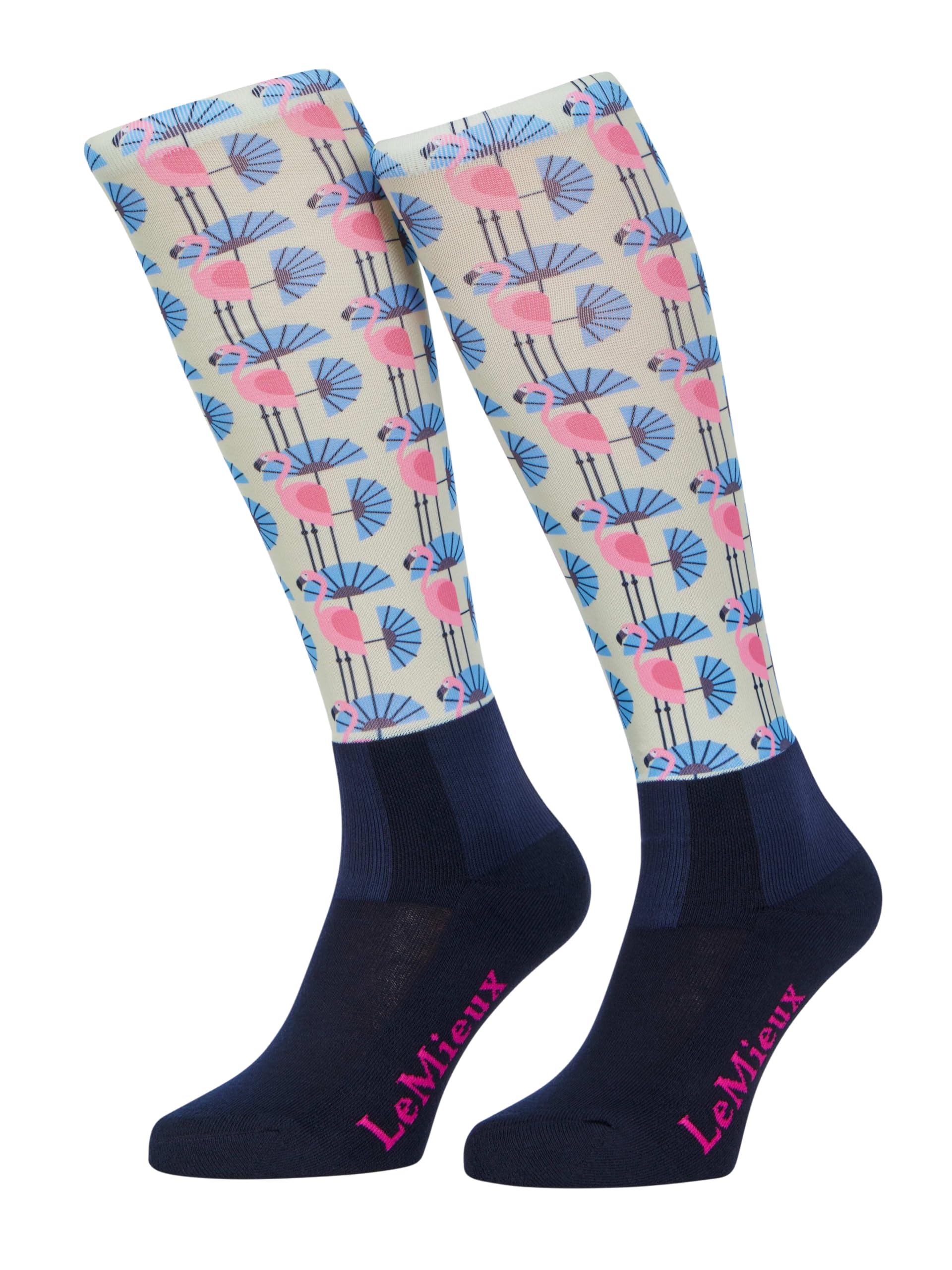 LeMieux Womens Footsie Socks - Flamingo Size: Medium