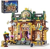 Vista 1 de Steampunk Time-Rift Library Lighting Building-Bricks Set, 3187 Pcs Modular Building from Chrono Custodians Collection Display Set for Adults and