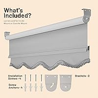 Vista 7 de CHICOLOGY Persianas enrollables opacas personalizables, sin cordón, para el hogar, tratamientos de ventana, persianas de puerta, persianas opacas