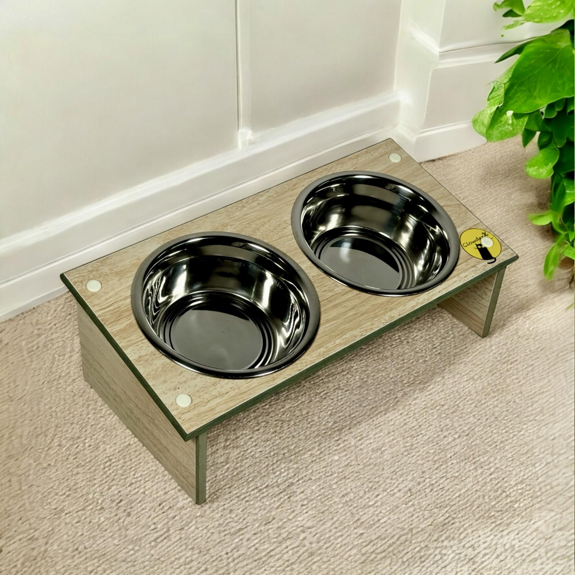 ClowderX Basic Pet Feeding Bowls with Stand for Cats and Small Dogs, Two Removable Stainless Steel Bowls 2 X 500 Ml (B0DHD4JJ9S) Amazon Price History, Amazon Price Tracker