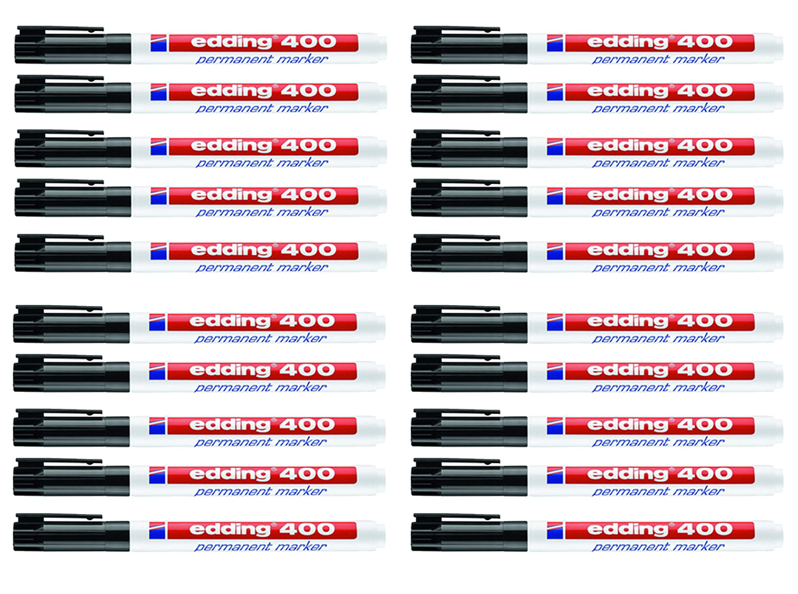 edding Permanentmarker schwarz 400 (1 mm, 20er Pack)