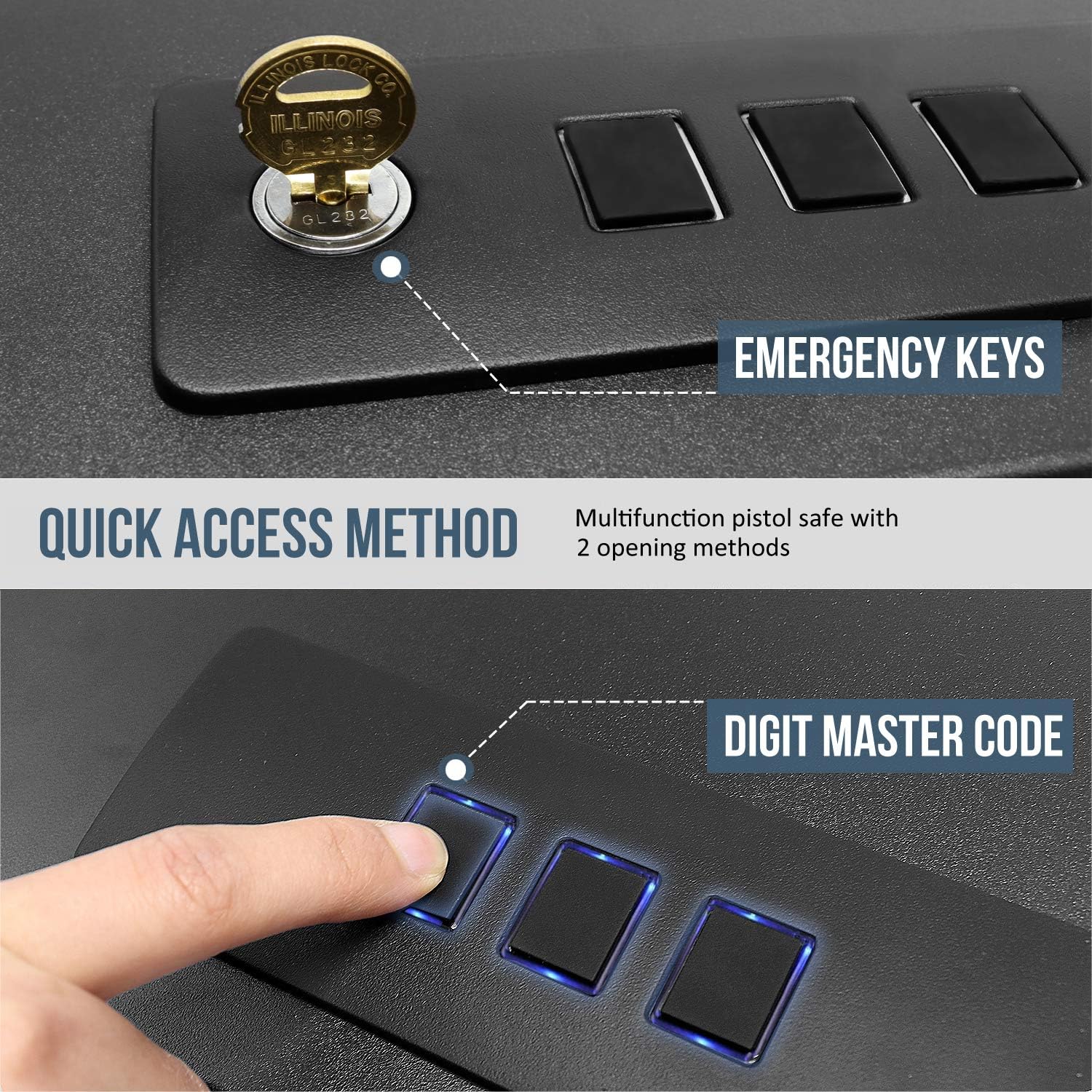 Black Friday - 60% OFF Jolitac Quick Access Electronic Pistol Safe, Firearm Safety Device Solid Steel Safes Lock Case, Compact Gun Security Safe with Anti-Thief Alarm System, Electronic Keypad and 2 Emergency Keys Product Deal Jolitac Quick Access Electronic Pistol Safe, Firearm Safety Device Solid Steel Safes Lock Case, Compact Gun Security Safe with Anti-Thief Alarm System, Electronic Keypad and 2 Emergency Keys