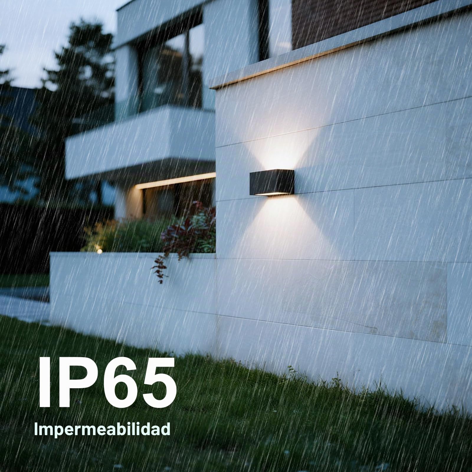 ChangM 2 Piezas Aplique Pared Exterior 7W Lámpara Led, Con Haz de Luz Ajustable, IP65, Con Bombilla LED G9 Reemplazable, Carcasa Negra