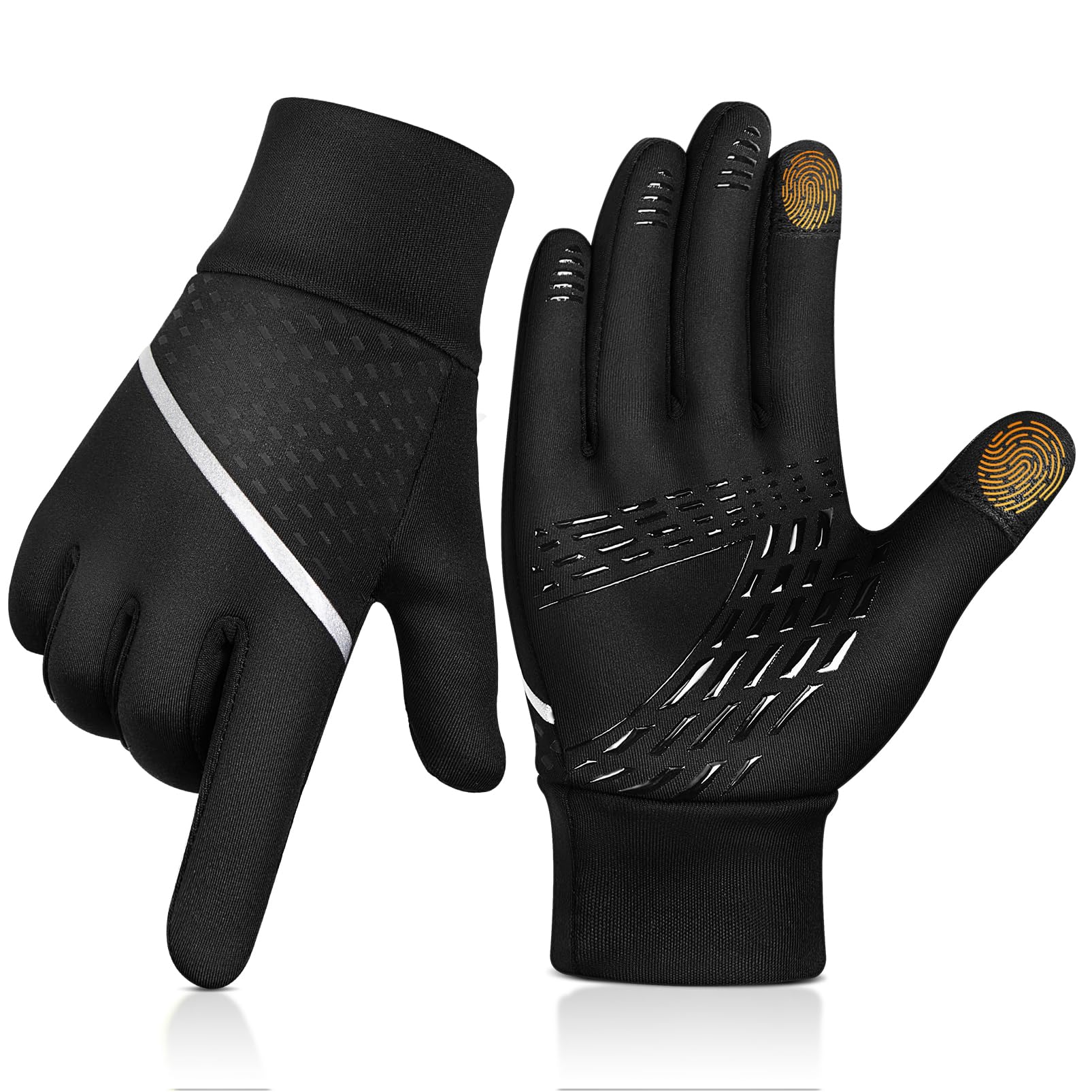 OOPOR Winter Warm Running Kids Gloves - Cold Weather Thermal Bike Snow Ski Sports Mittens Aged 4-12 Boys Girls