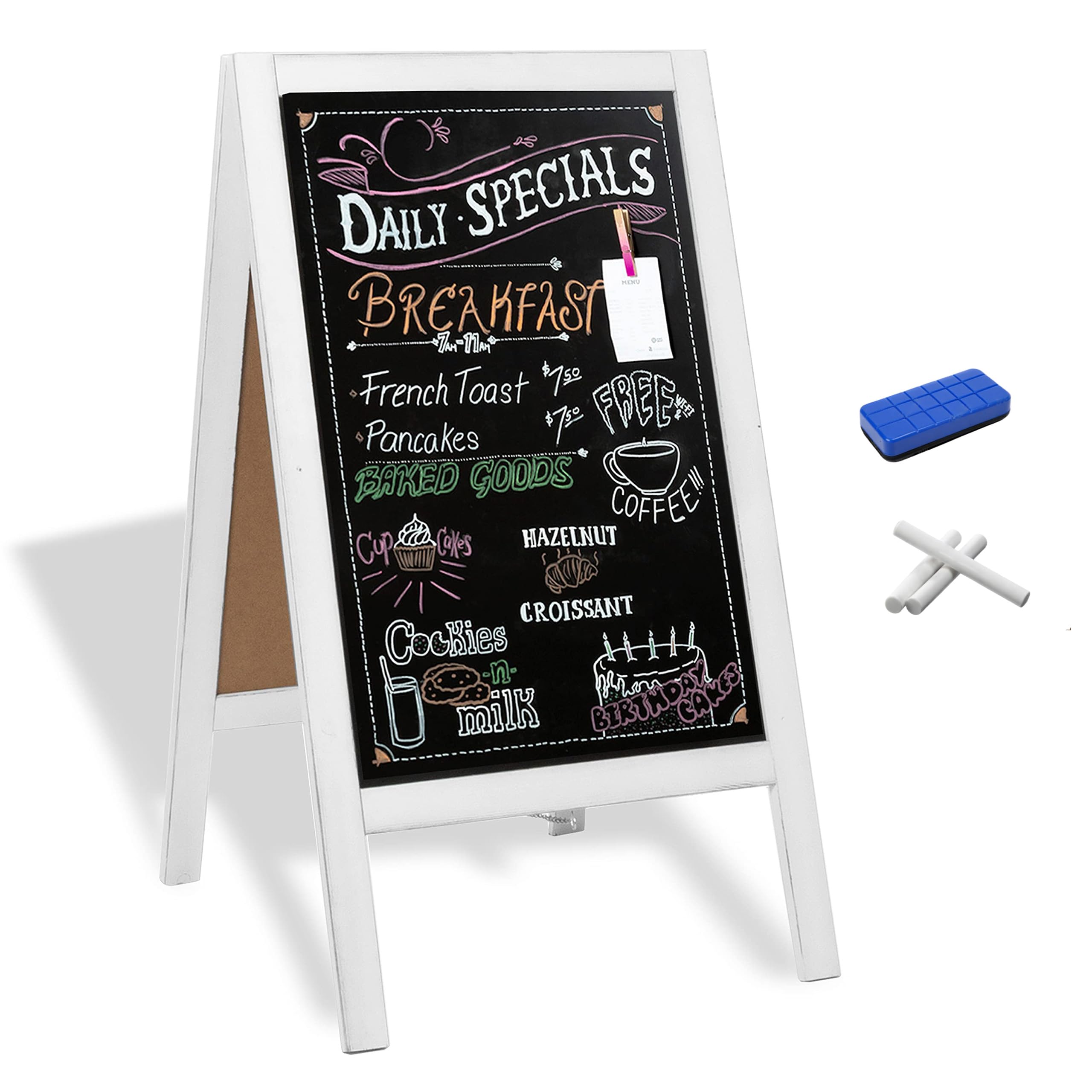 Amazon.com : Ilyapa Wooden A-Frame Sign with Eraser & Chalk - 40 x