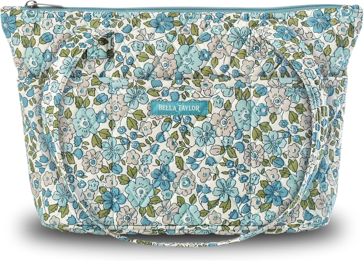Bella Taylor Small Tote, Quilted Purse for Women, Lightweight Cotton and Microfiber Fabrics