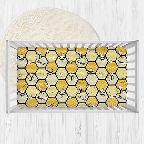 Miniatura 7 de Sábanas personalizadas para cuna de bebé rosa con nombre, sábanas ajustables florales personalizadas para cuna para niñas bebés, sábana para cuna,