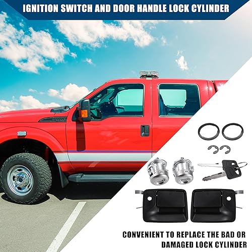 Miniatura 3 de N.º 7C3Z1521990A/7C3Z2522405AA/7C3Z2522405AA / Manija exterior/puerta con interruptor de encendido de cilindro de bloqueo para Ford F150 97-03 para