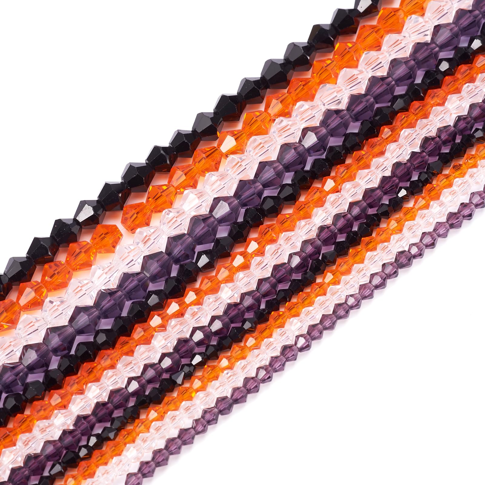 Bestewelry 12 Strands Bicone Glass Beads Faceted Crystal Glass Loose Beads Bulk for Halloween DIY Crafts Bracelets Necklaces Jewellery Making โ image 1