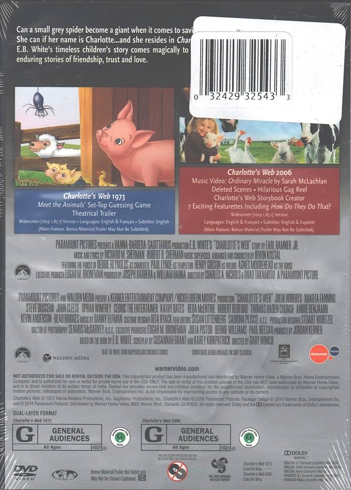 洋画・外国映画 CHARLOTTE'S NET DVD Amazon.com: Charlotte's Web (Widescreen Edition) : Roberts