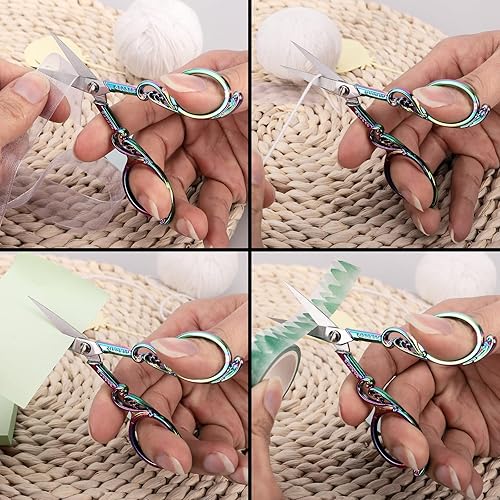 Miniatura 6 de Tijeras de bordado para detalles tijeras pequeñas de punta afilada para costura, manualidades, obras de arte, hilo de costura, tijeras de hilo,