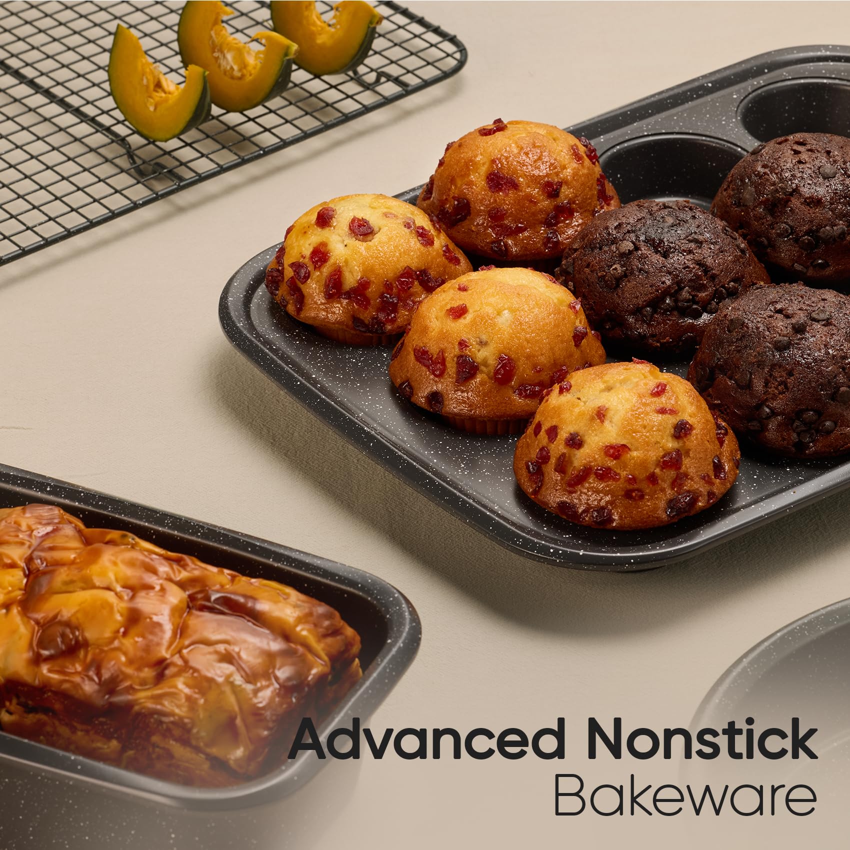 CAROTE 39pcs Nonstick Cookware Sets, Pots and Pans Set with Bakeware view 6