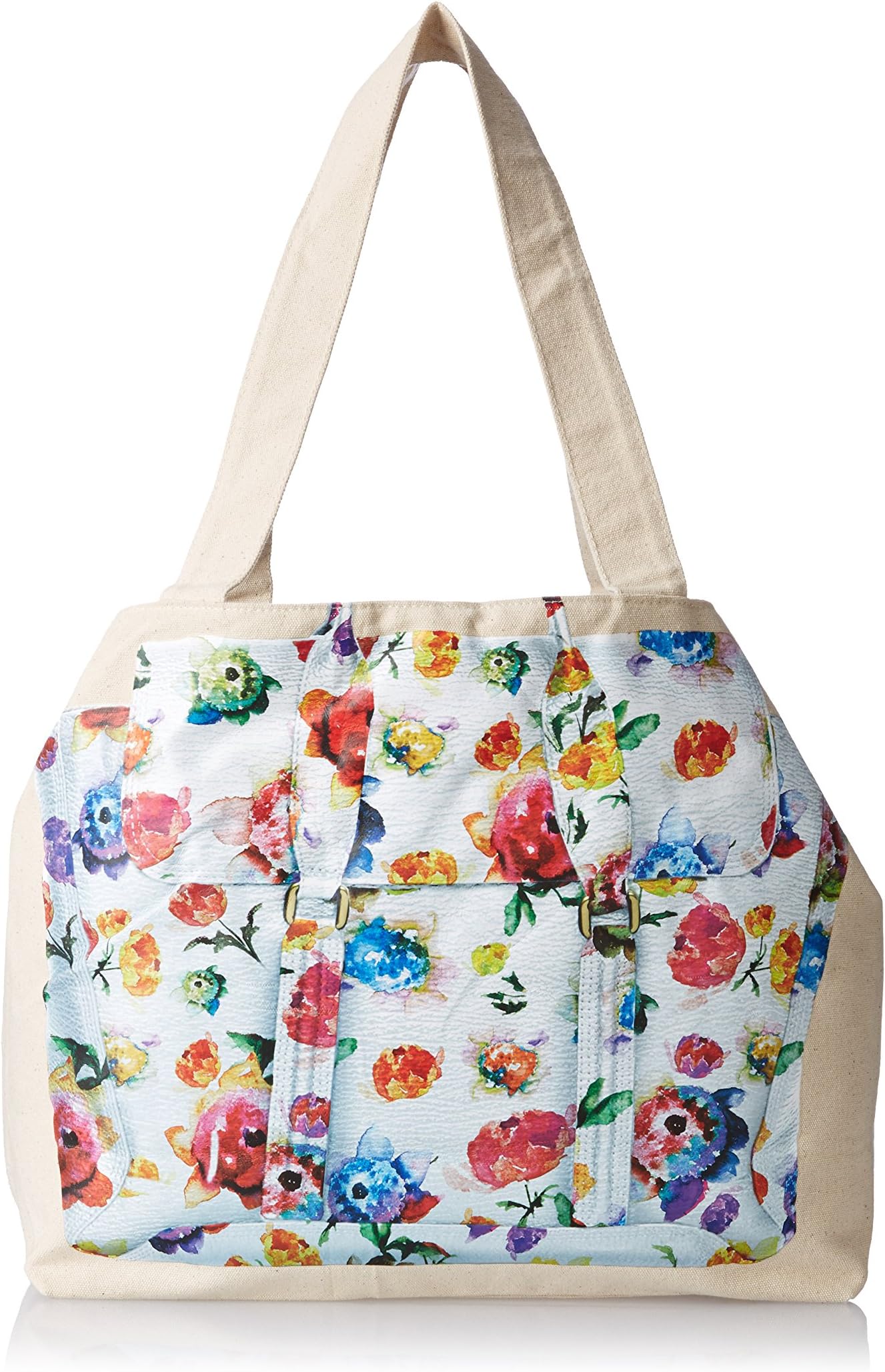 Women's Zippy Tote Bag, Watercolor Floral