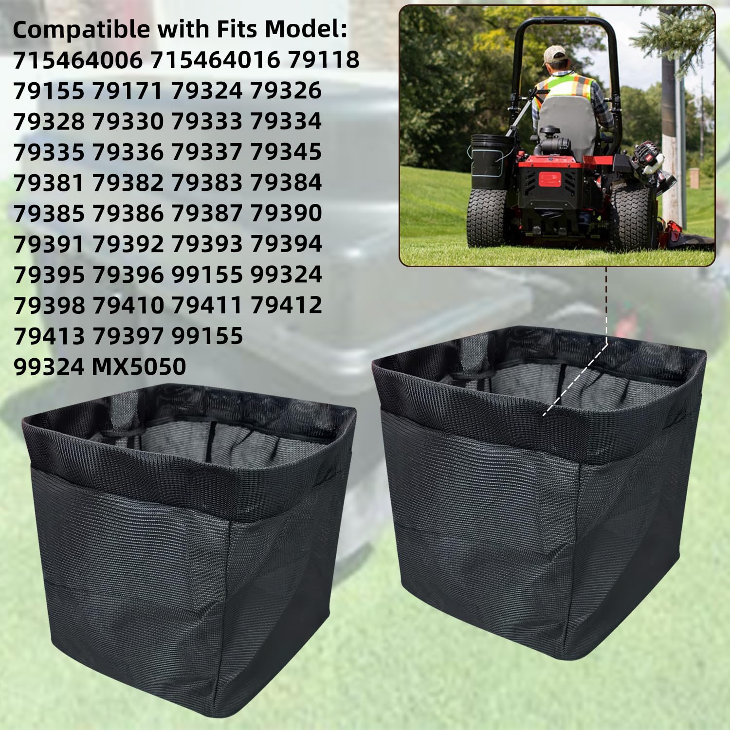 M Amazon.com : deawater 2pcs GT4000 110-6674 Grass Bag for Toro Zero