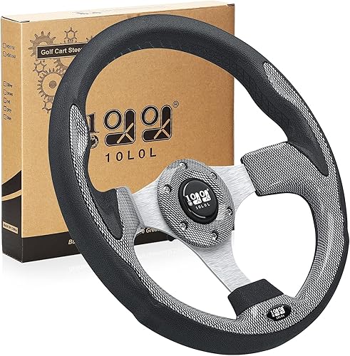 Vista 29 de 10L0L Volante de carrito de golf para Yamaha, EZGO TXT/RXV/Valor, Club Car DS/Precedent/Adward/Tempo Carritos de Golf plateado