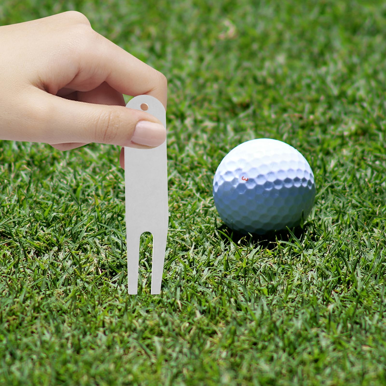 Toddmomy Edelstahl Golf Pitchgabel 2 Stück Tragbares Divot Reparaturwerkzeug Für Golfplatz Klein Handlich Für Golftasche Praktisches Golfzubehör