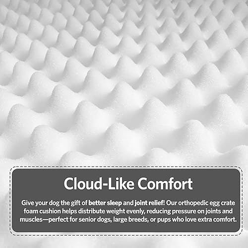 Miniatura 6 de MidWest Homes for Pets Orthoperdic - Cama para mascotas con protector de tela de teflón, tamaño pequeño, color gris