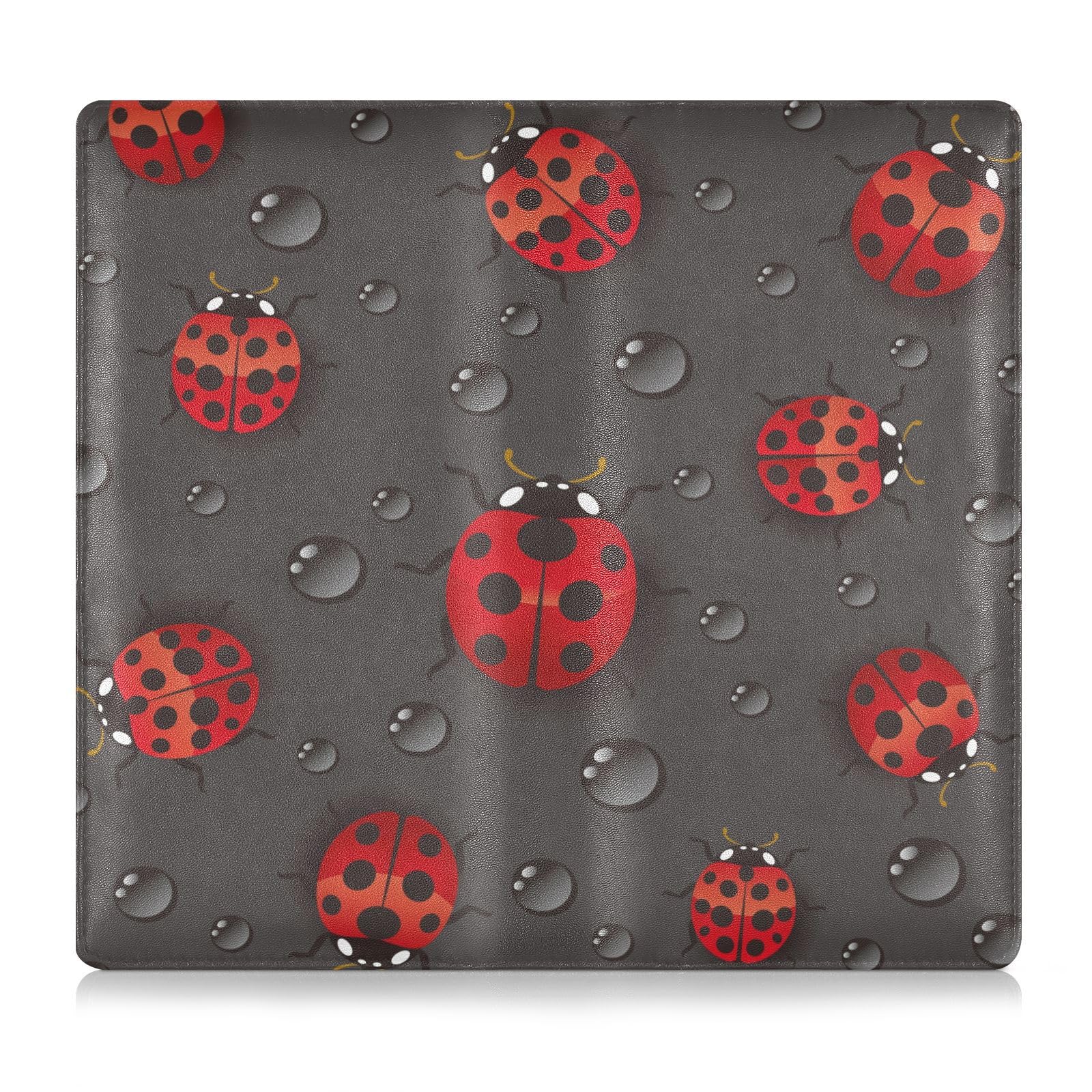Linqin Car Registration and Insurance Card Holder, Ladybugs Glove Box Organizer Card Document Wallet
