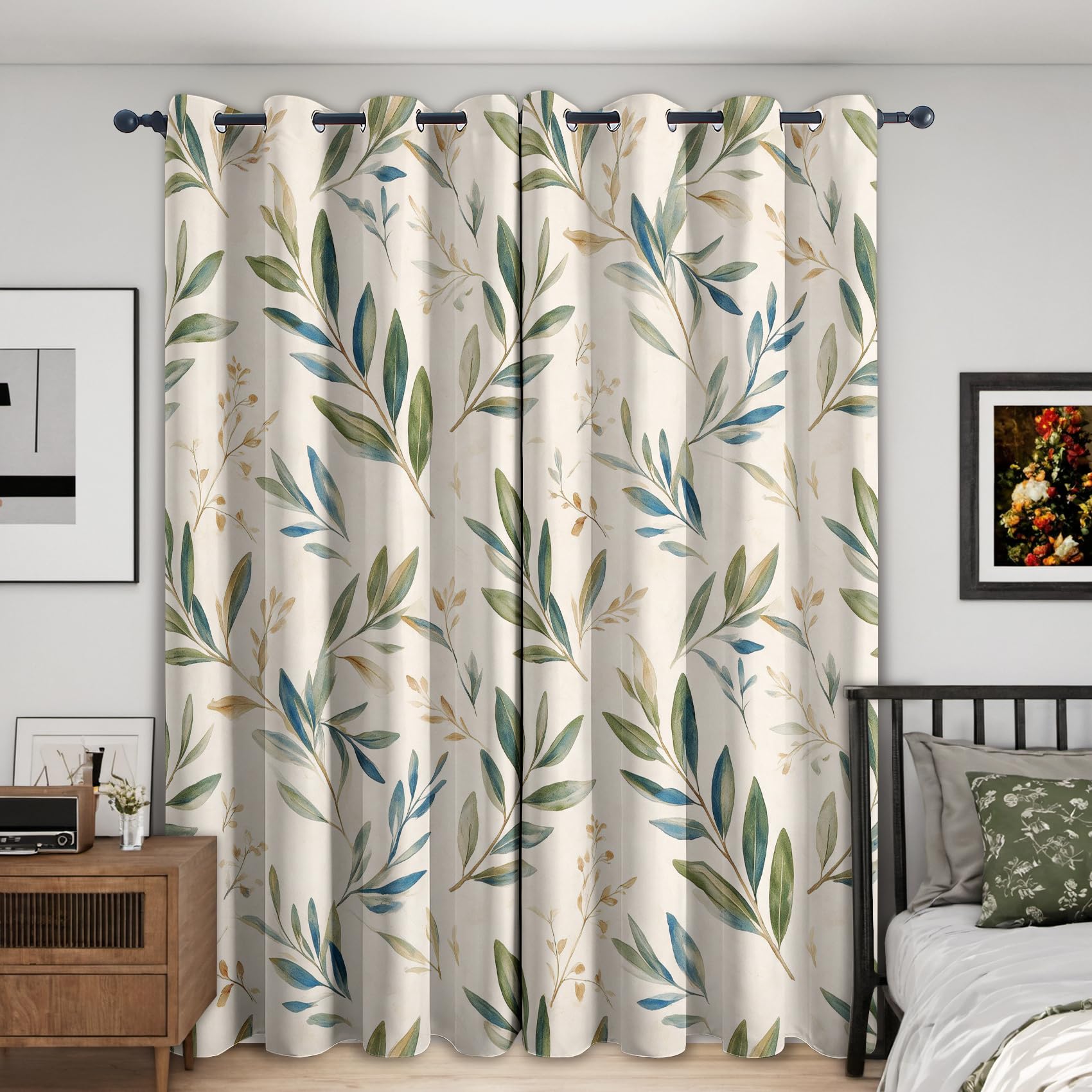 Leaf Blackout Curtains 46x54 Inch 2 Panels — image 1
