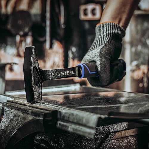 Miniatura 4 de REAL STEEL Martillo de herrero de pein cruzado 11 oz forjado en martillo de chapa de acero de una pieza 0572
