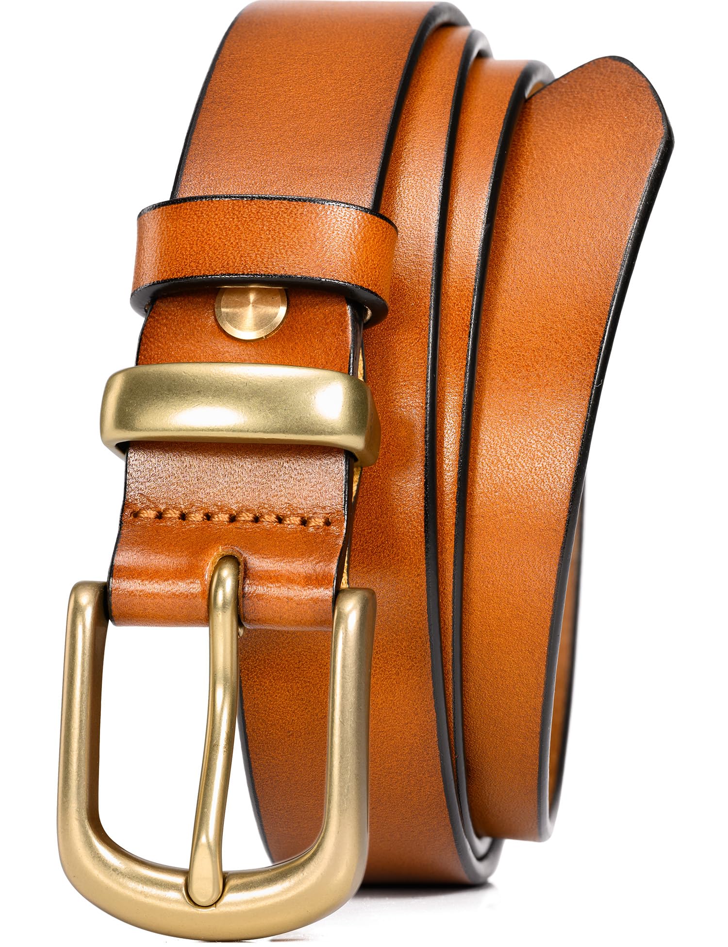 WOLFANT Womens Belts for Jeans in Gift Box 1 1 Ladies Belt with Gold Buckle 100 Italian Full